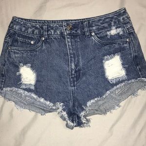 H&M Distressed Jean Shorts